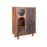 Iconic Designer Wooden 2 Door Glass Drinks Cabinet - Pendle Village Furniture